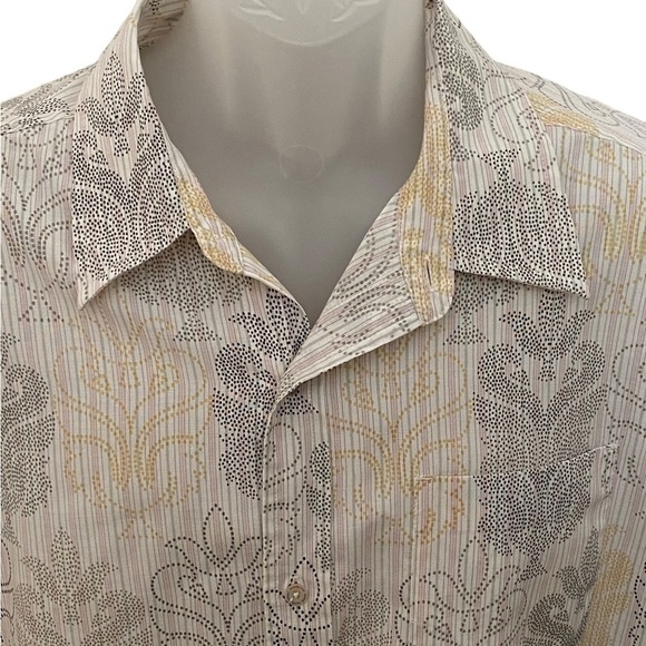 QUIKSILVER Patterned Short Sleeve Collared Shirt Men L Large - Picture 2 of 10